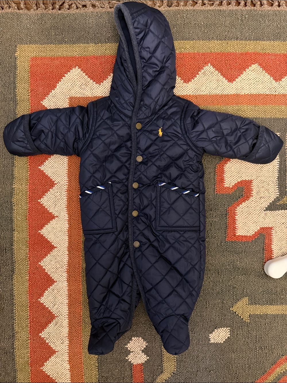 Ralph Lauren Navy Quilted Snowsuit